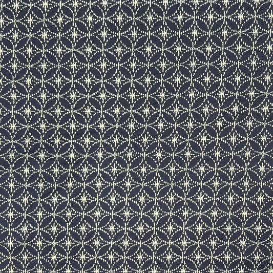 Westex-Indigo Flower Pattern on Cotton Sheeting-fabric-gather here online