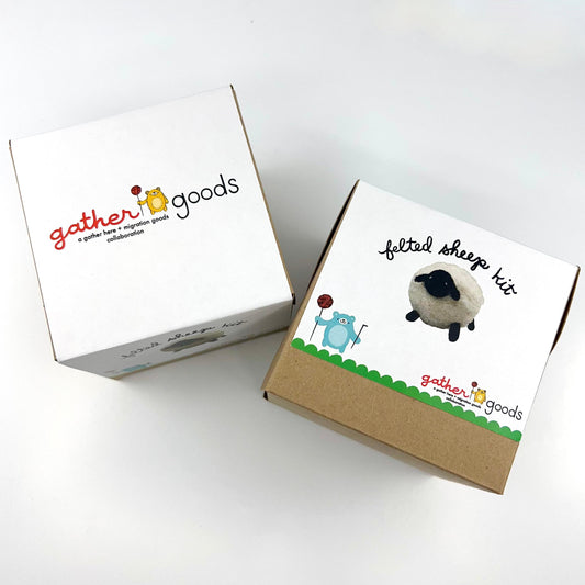 gather goods-Sheep - Basic Needle Felting Kit-craft kit-gather here online
