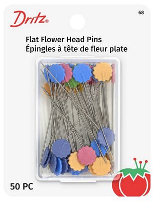 Flat Flower Head Sewing Pins - 50ct