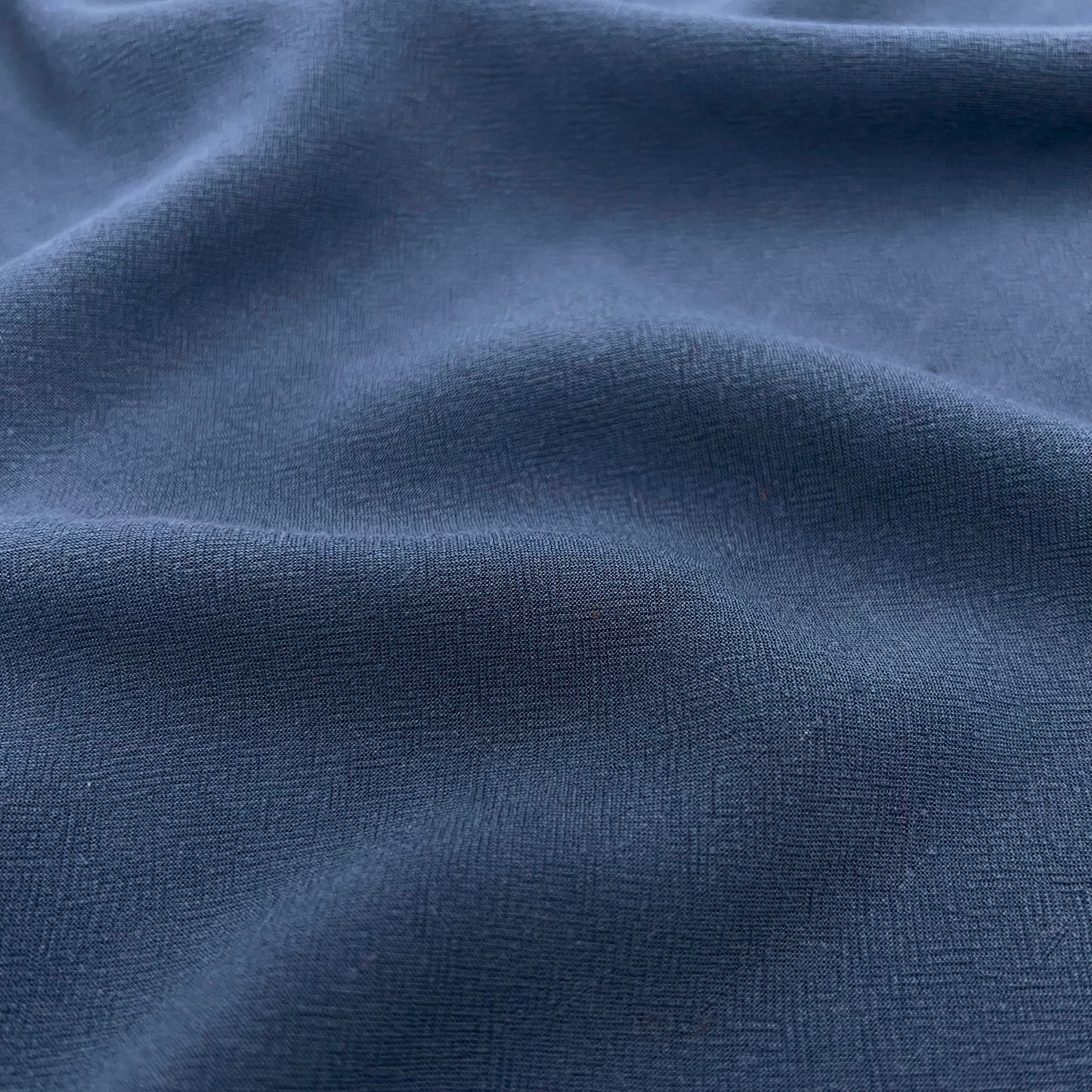 Dune Washed Linen Rayon - Deep Midnight Blue