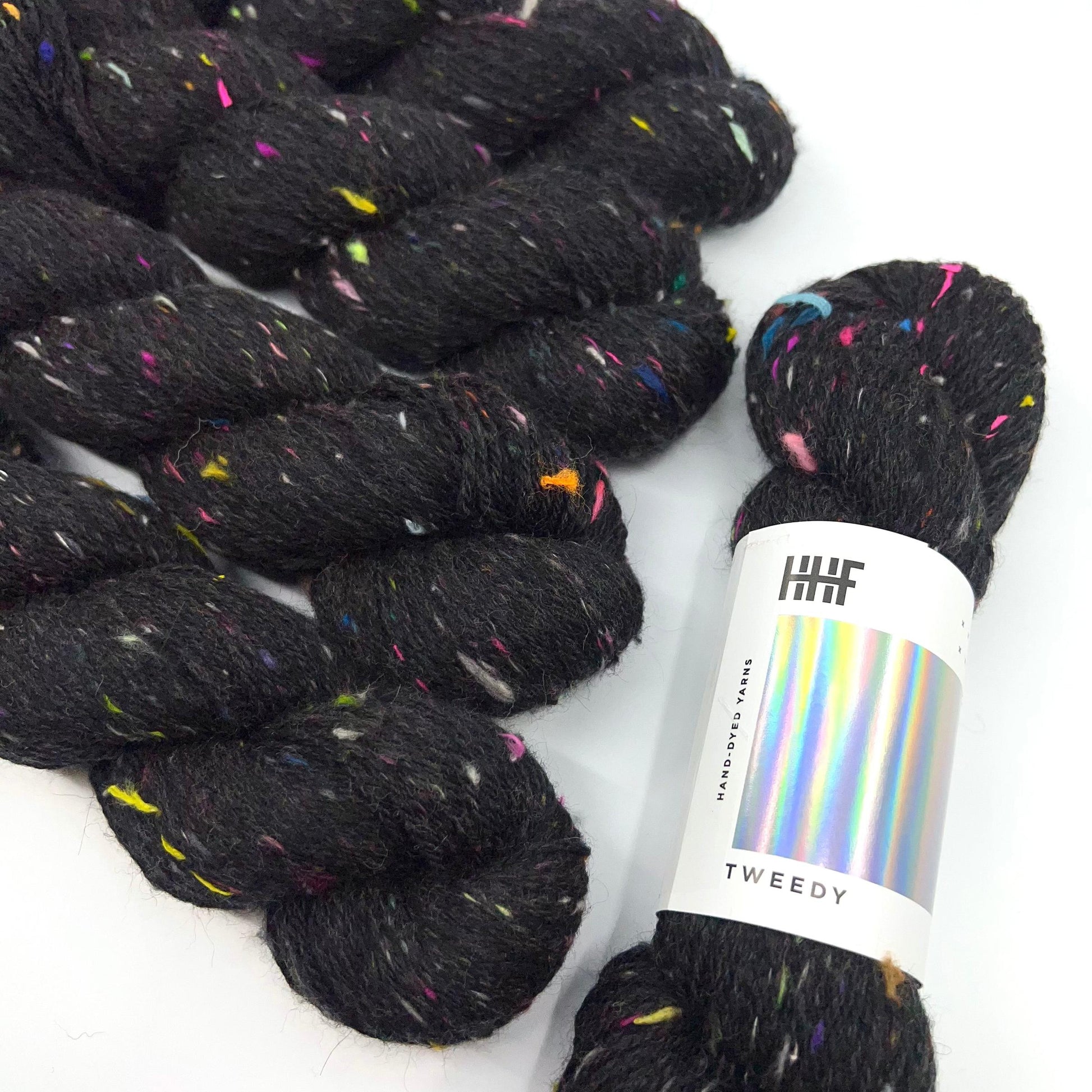 Hedgehog Fibres-Tweedy Noir-yarn-gather here online