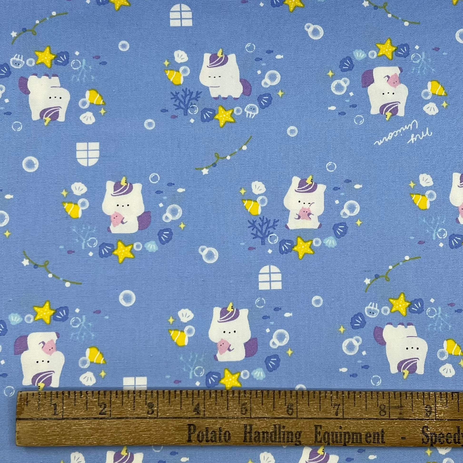 Cosmo-My Unicorn Ocean on Cotton Oxford-fabric-gather here online