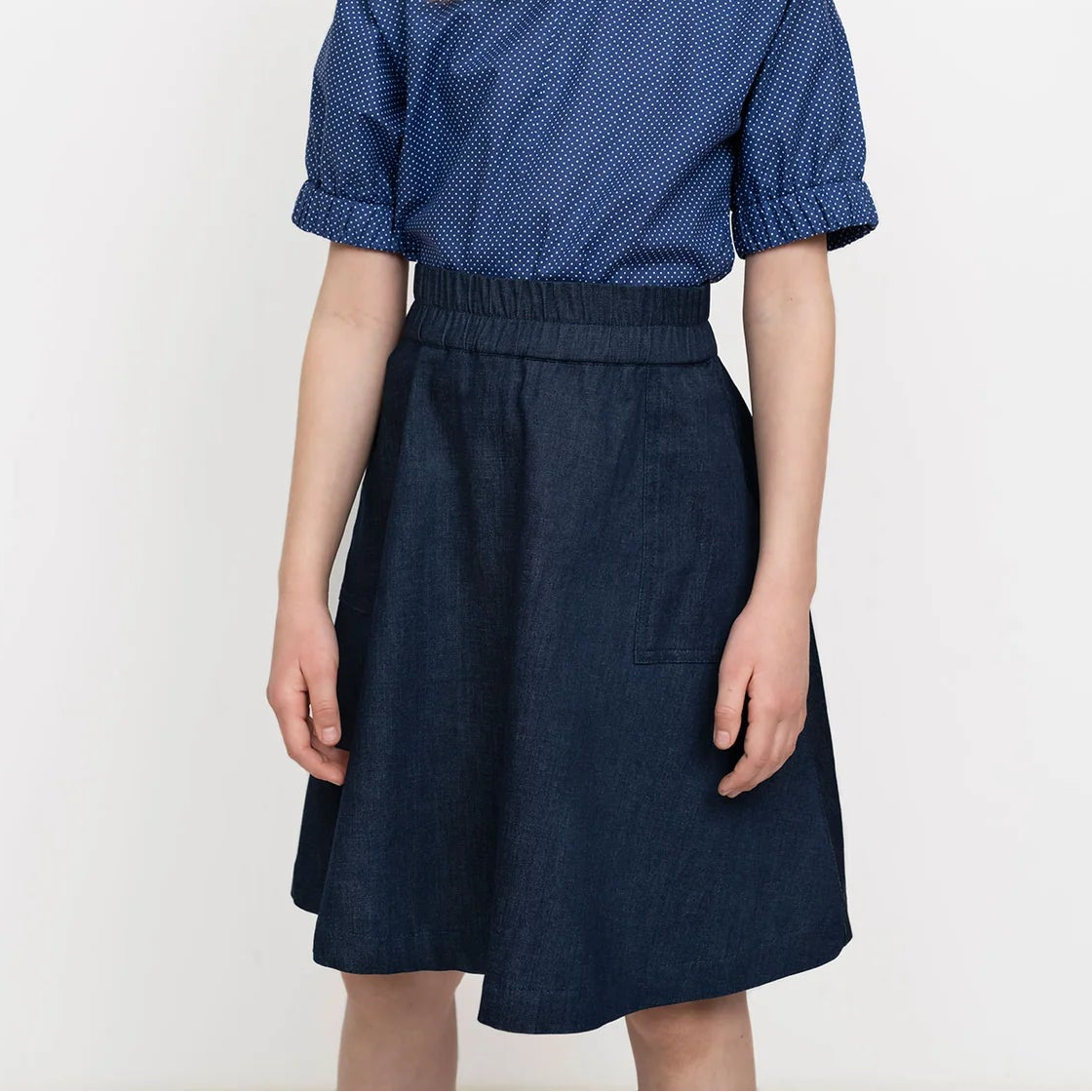 Assembly Line-Elastic Waist Maxi Skirt Pattern (MINI-3XL)-sewing pattern-gather here online