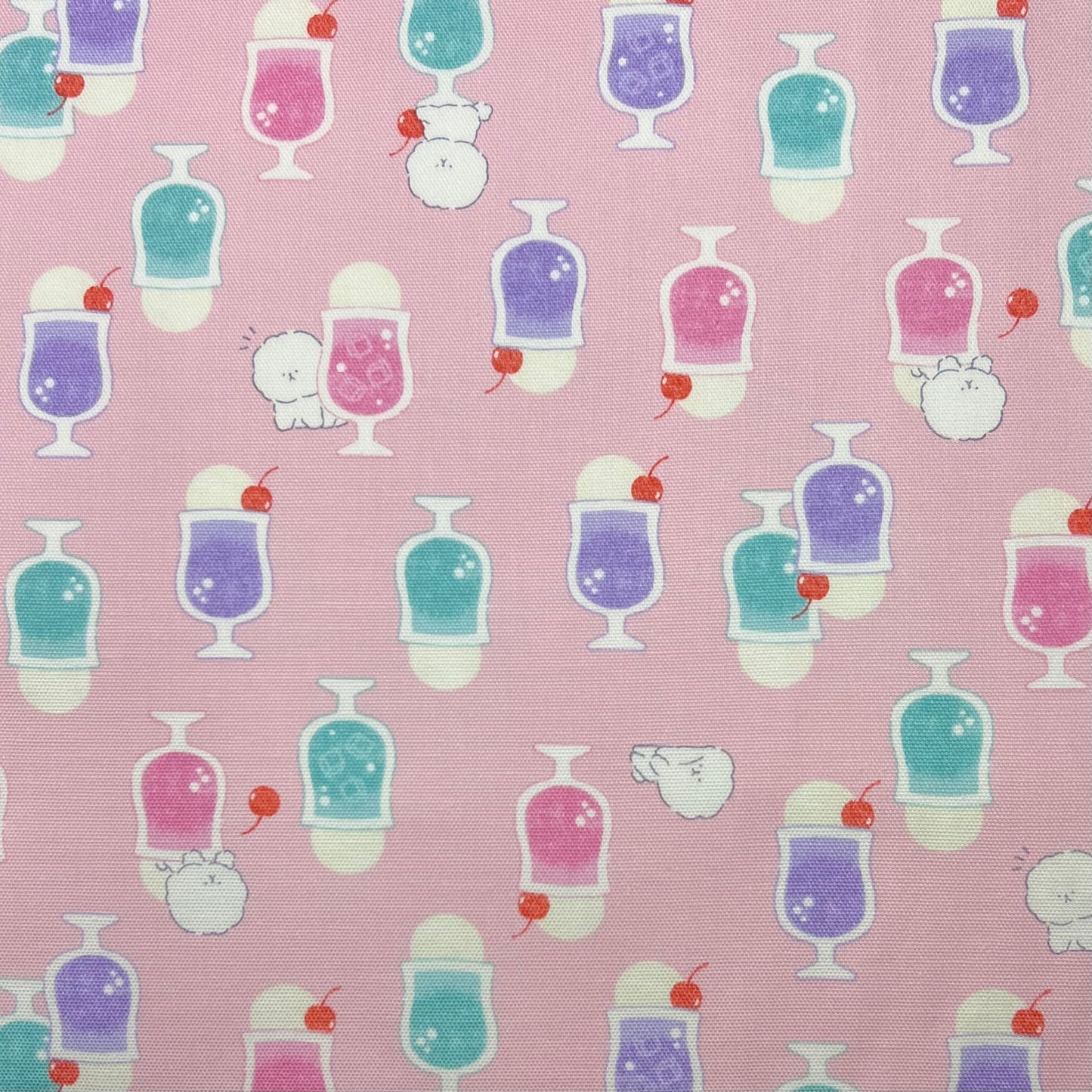 Cosmo-Cream Soda Doggie on Cotton Oxford-fabric-gather here online