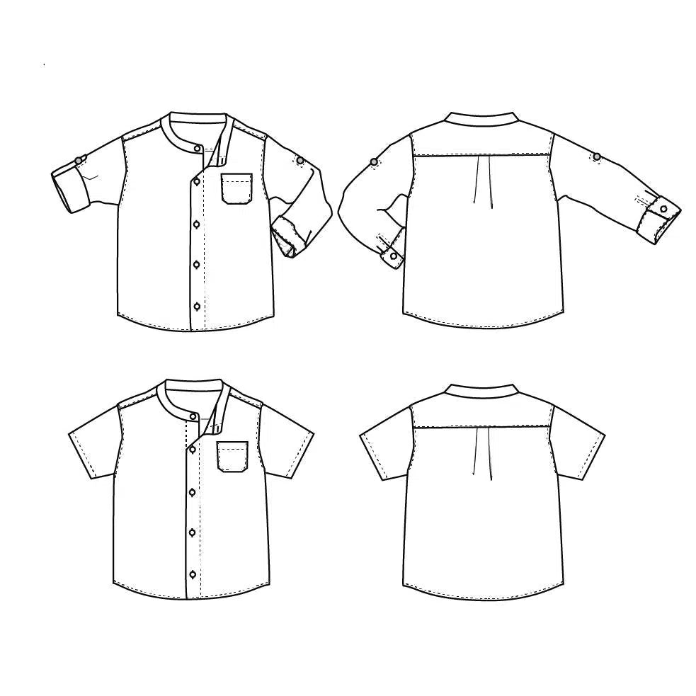 Ikatee-Paris Shirt Pattern-sewing pattern - kids-gather here online
