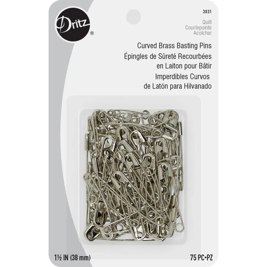 Curved Safety/Basting Pins : 1-1/2 inch - 75ct