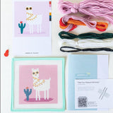 Unwind Studio-No Drama Llama - Needlepoint Kit for Kids-xstitch kit-gather here online
