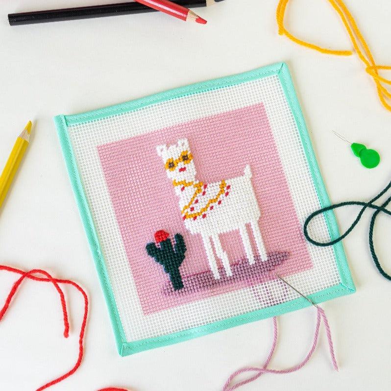 Unwind Studio-No Drama Llama - Needlepoint Kit for Kids-xstitch kit-gather here online