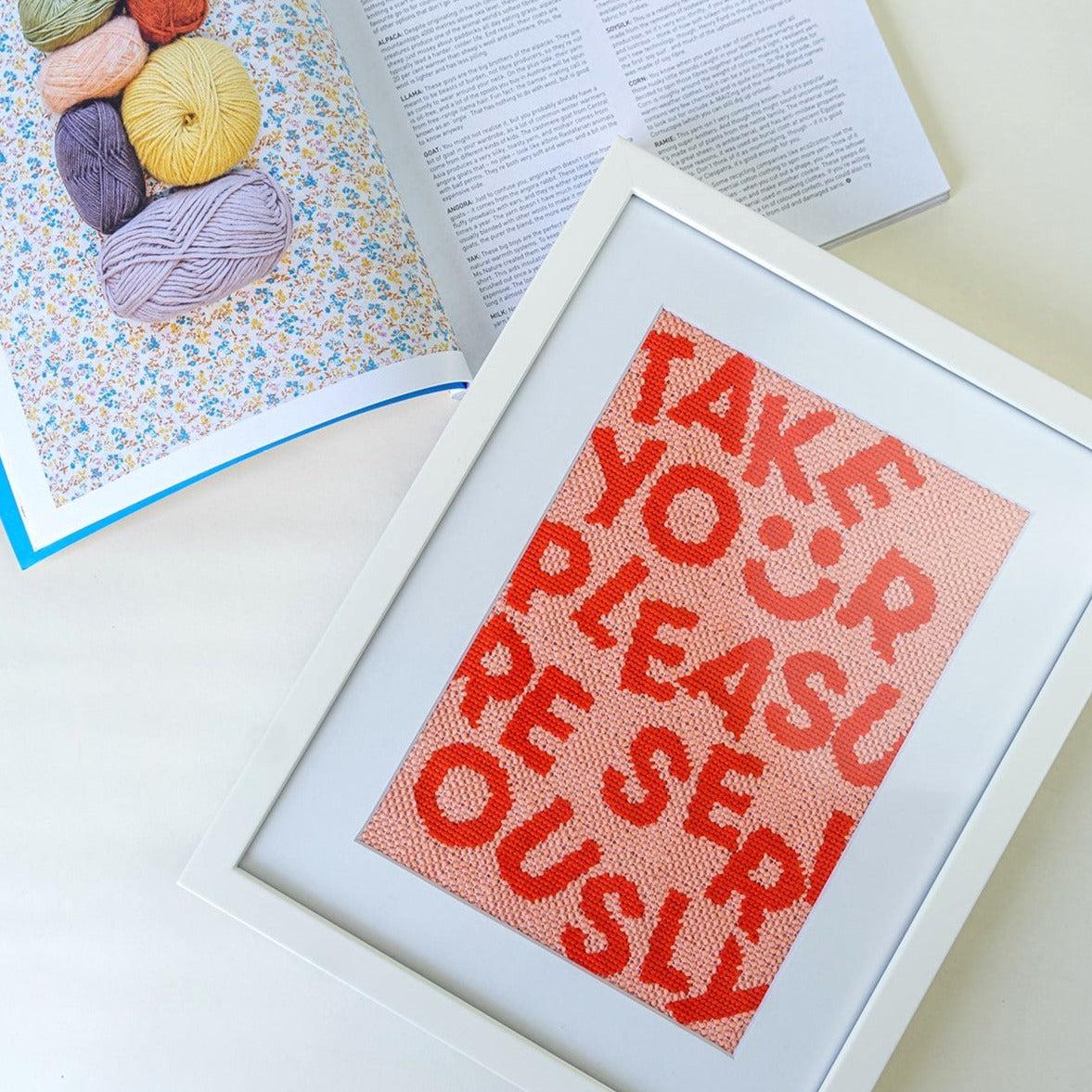 Unwind Studio-"Take Your Pleasure Seriously" Needlepoint Kit-xstitch kit-gather here online