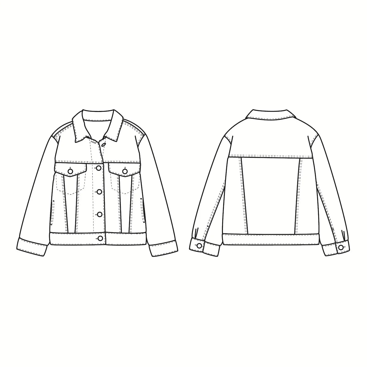 Ikatee-Chicago Jacket Pattern-sewing pattern - kids-gather here online