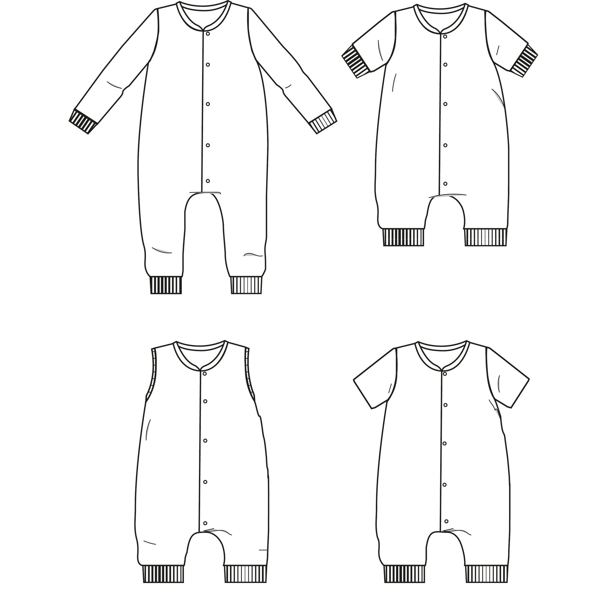 Ikatee-Gaby PJ’s Jumpsuit Pattern-sewing pattern - kids-gather here online