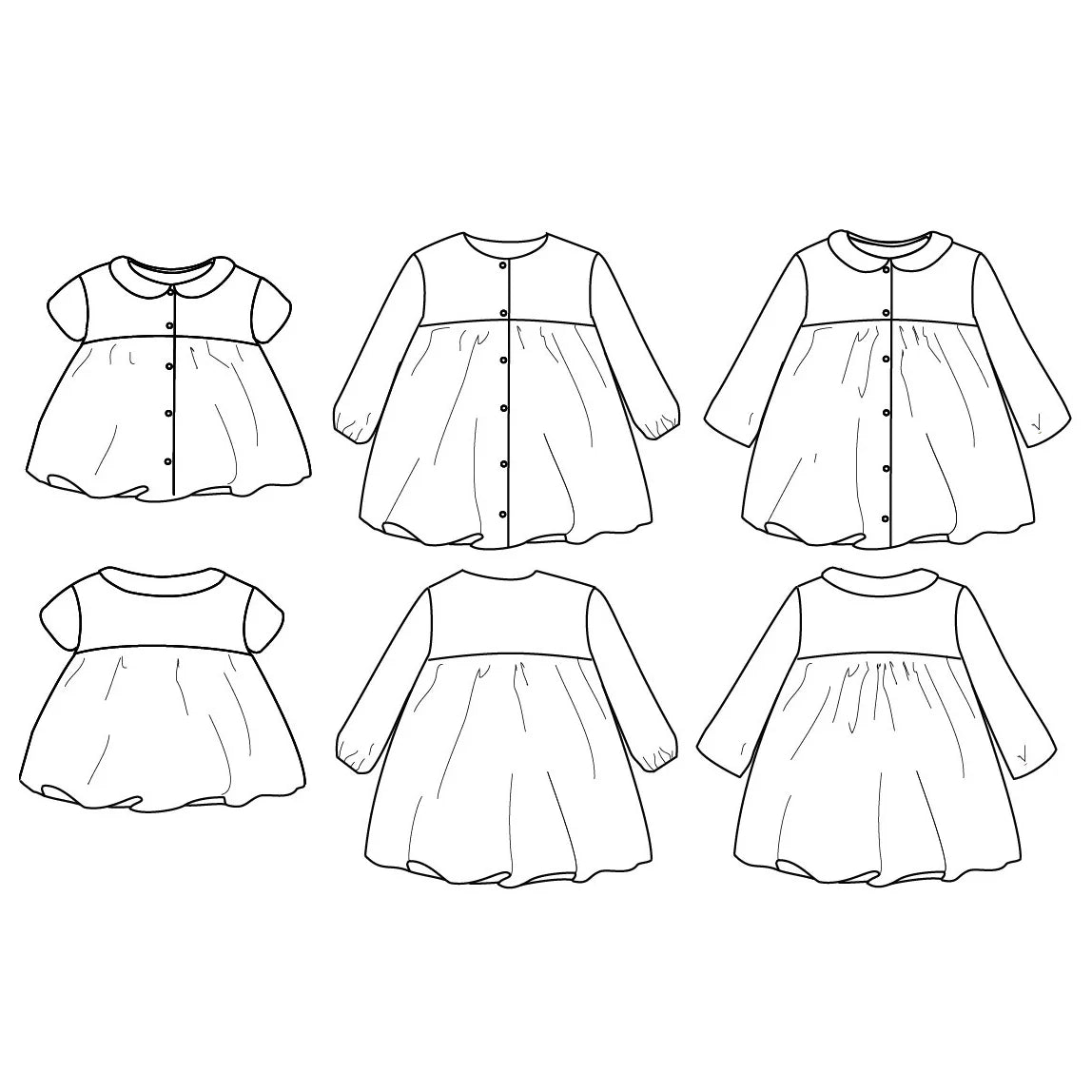 Ikatee-Stockholm Blouse & Dress Pattern-sewing pattern - kids-gather here online