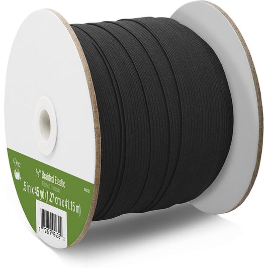 Dritz-Braided Elastic- 1/2" Black-elastic-gather here online