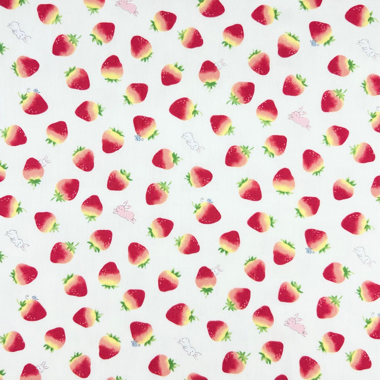 Cosmo-Strawberries And Bunnies on Cotton-fabric-gather here online