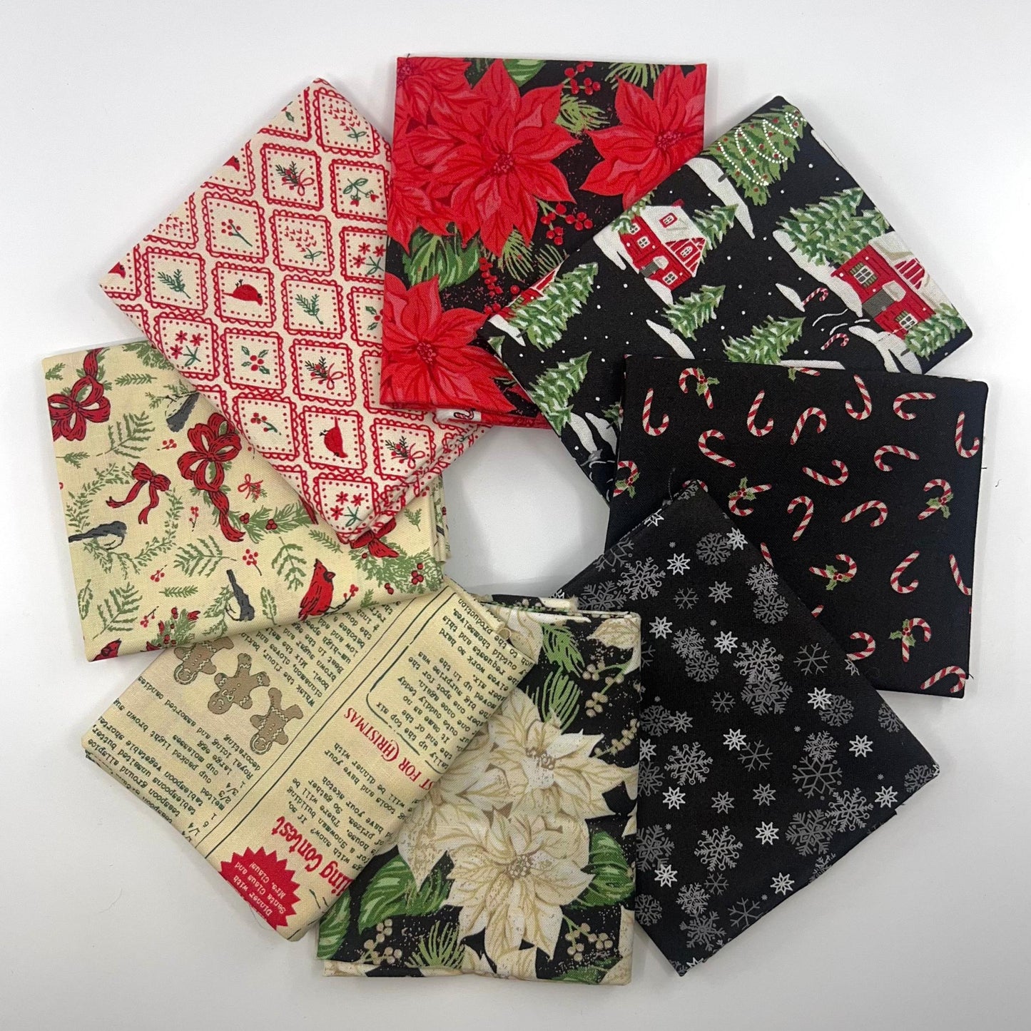 Fat Quarter Bundle of Holiday Cheer (8 Pieces)