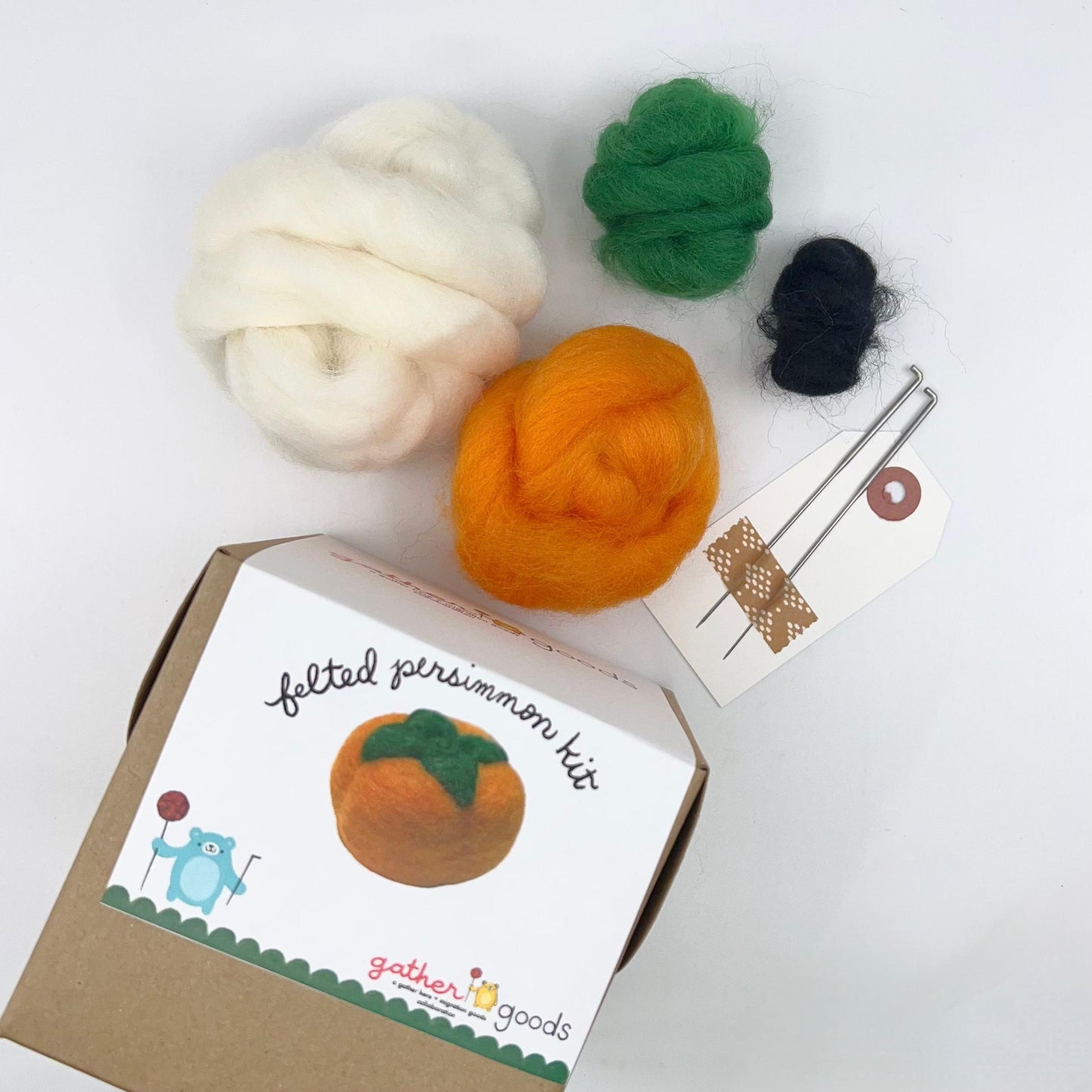 gather goods-Persimmon - Basic Needle Felting Kit-craft kit-gather here online