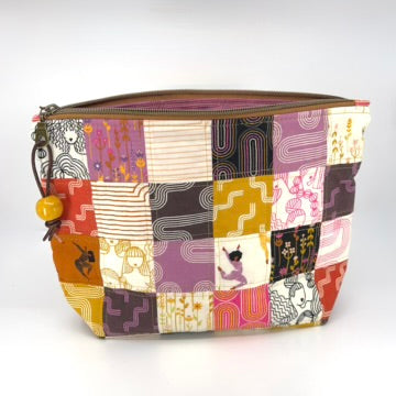 Denise Snow Williams-One of a Kind Zip-Top Project Bags - October 2026-craft organizer-Large - Patchwork Flow w/ Int Zip Pocket-gather here online