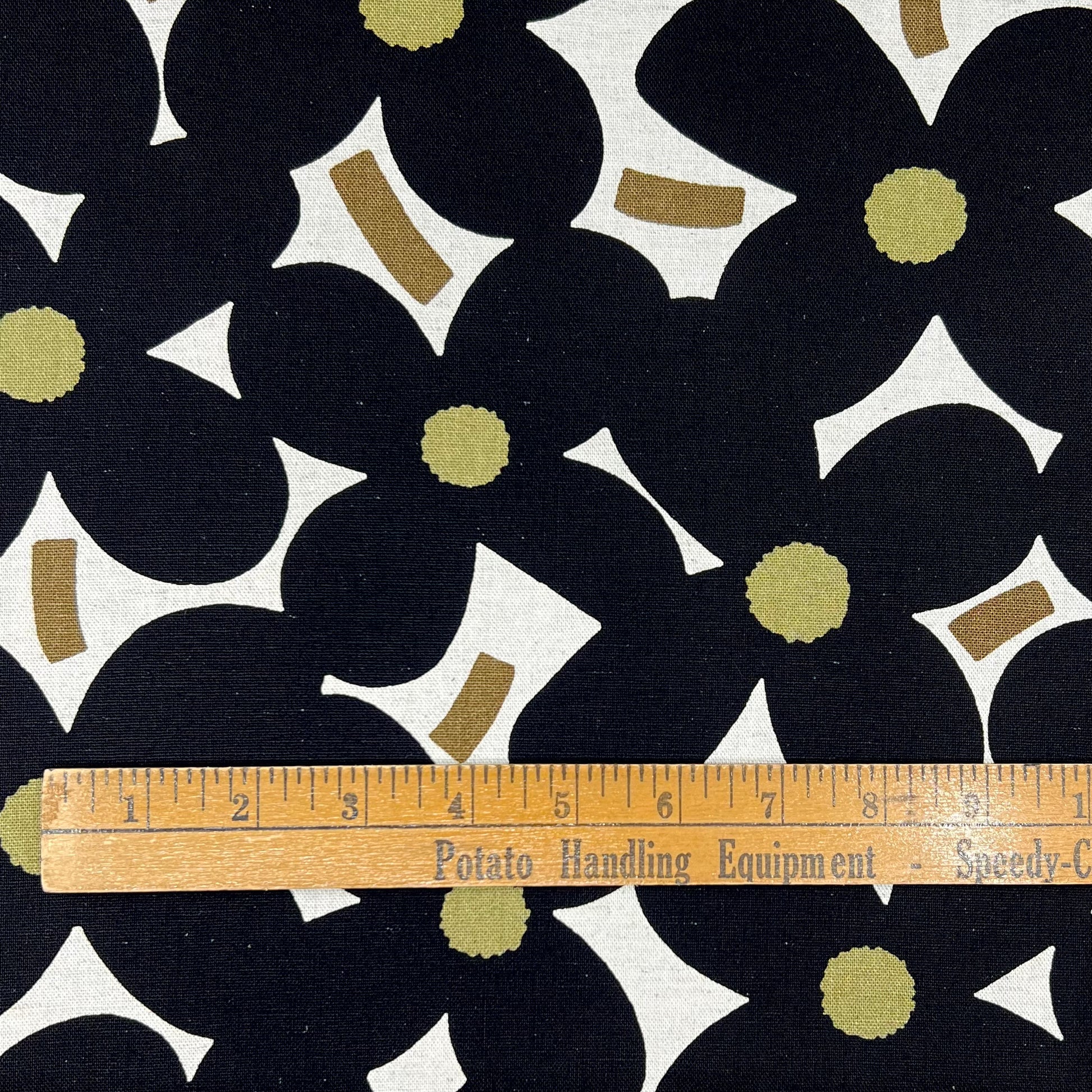 Kobayashi-Big Black Blooms on Cotton/Linen Canvas-fabric-gather here online