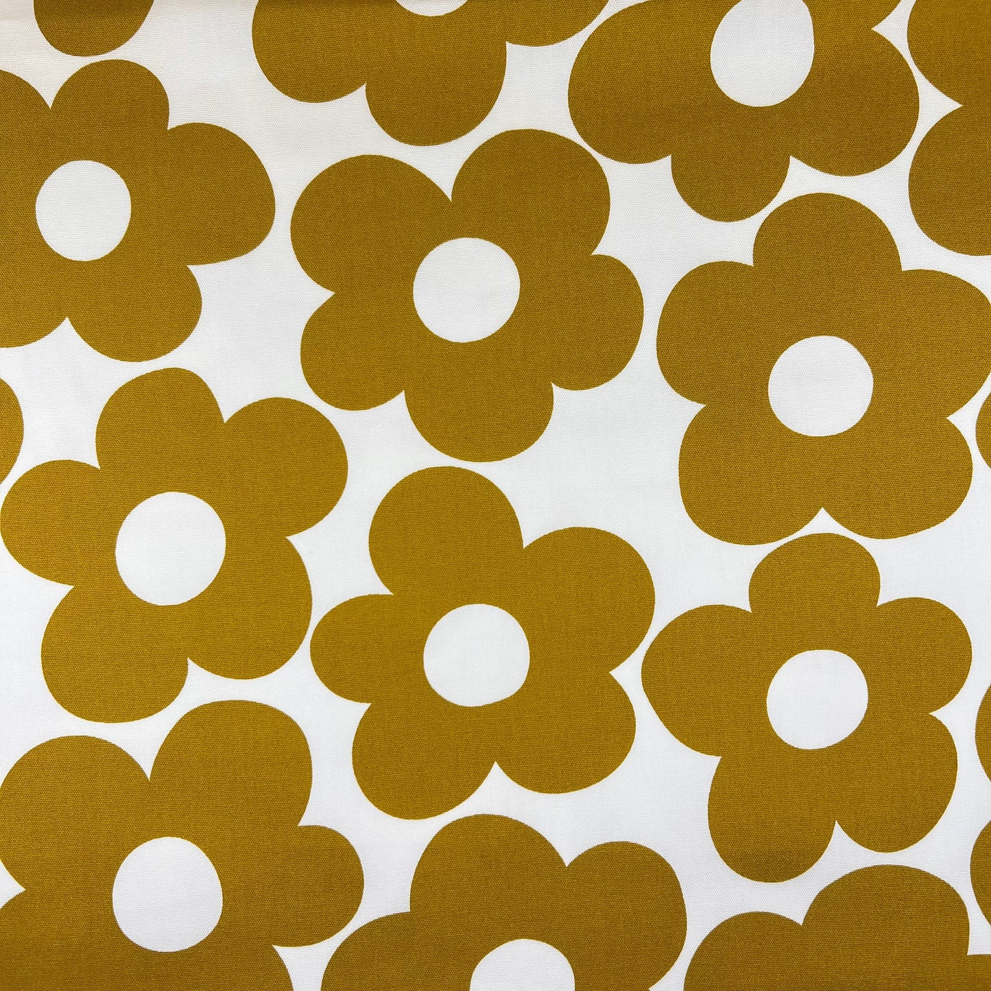 Westex-Large Mustard Blooms on Cotton Oxford-fabric-gather here online