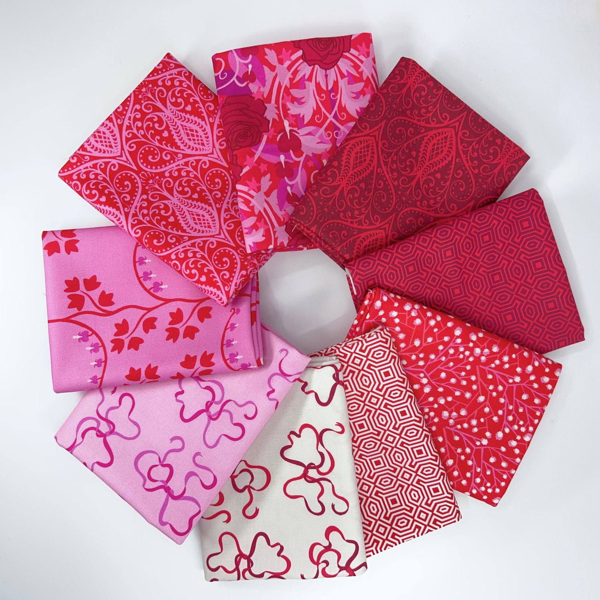 Andover Fabrics-Fat Quarter Bundle of Heart Nouveau (9 Pieces)-fat quarters-gather here online