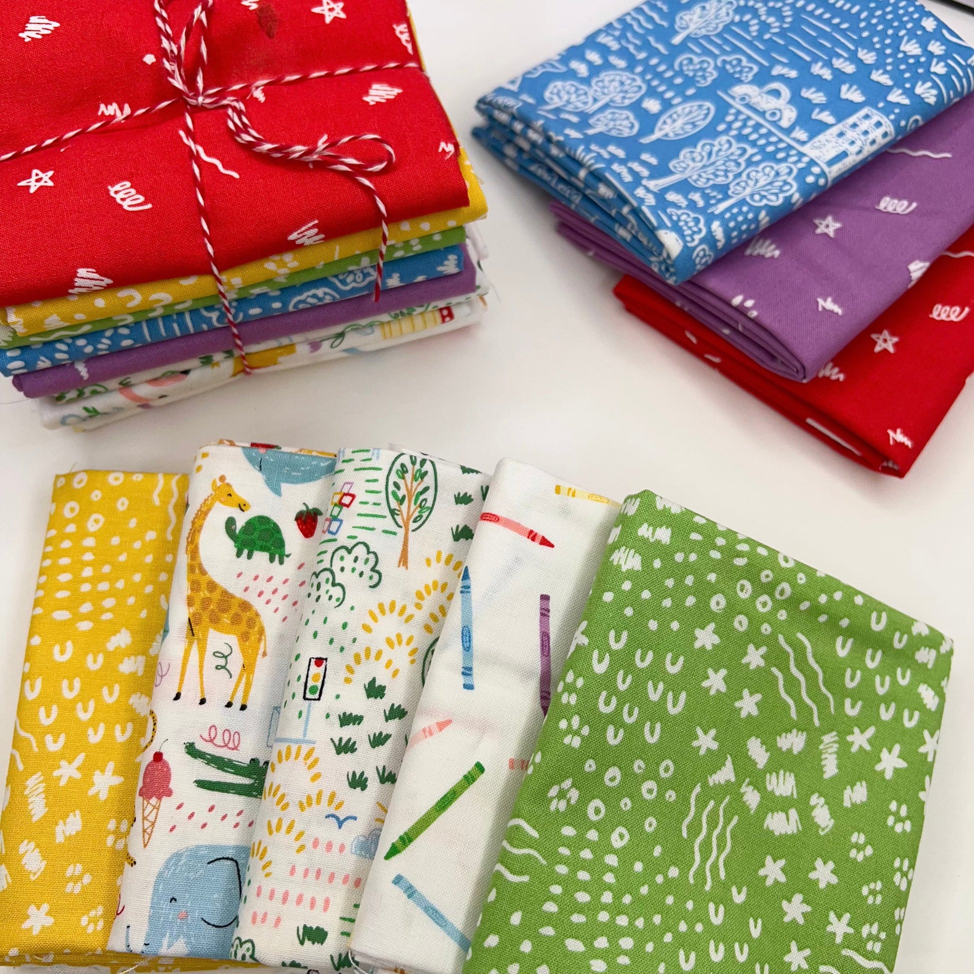 Riley Blake Designs-Fat Quarter Bundle of Crayola (8 Pieces)-fat quarters-gather here online