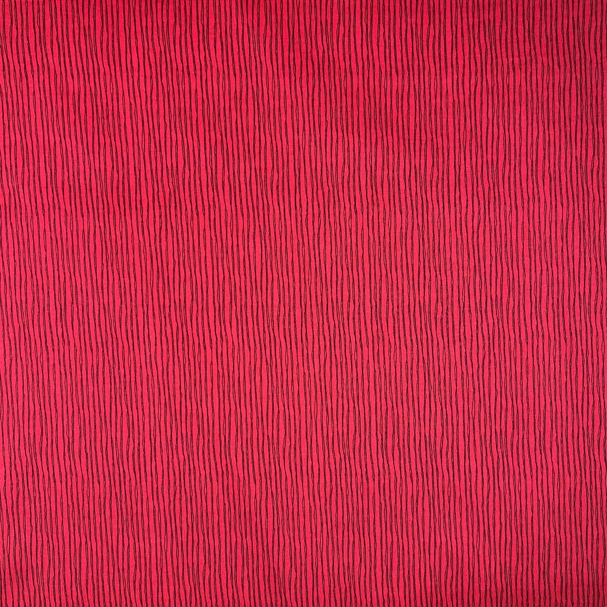 Sevenberry-Red With Lines on Cotton Shirting-fabric-gather here online