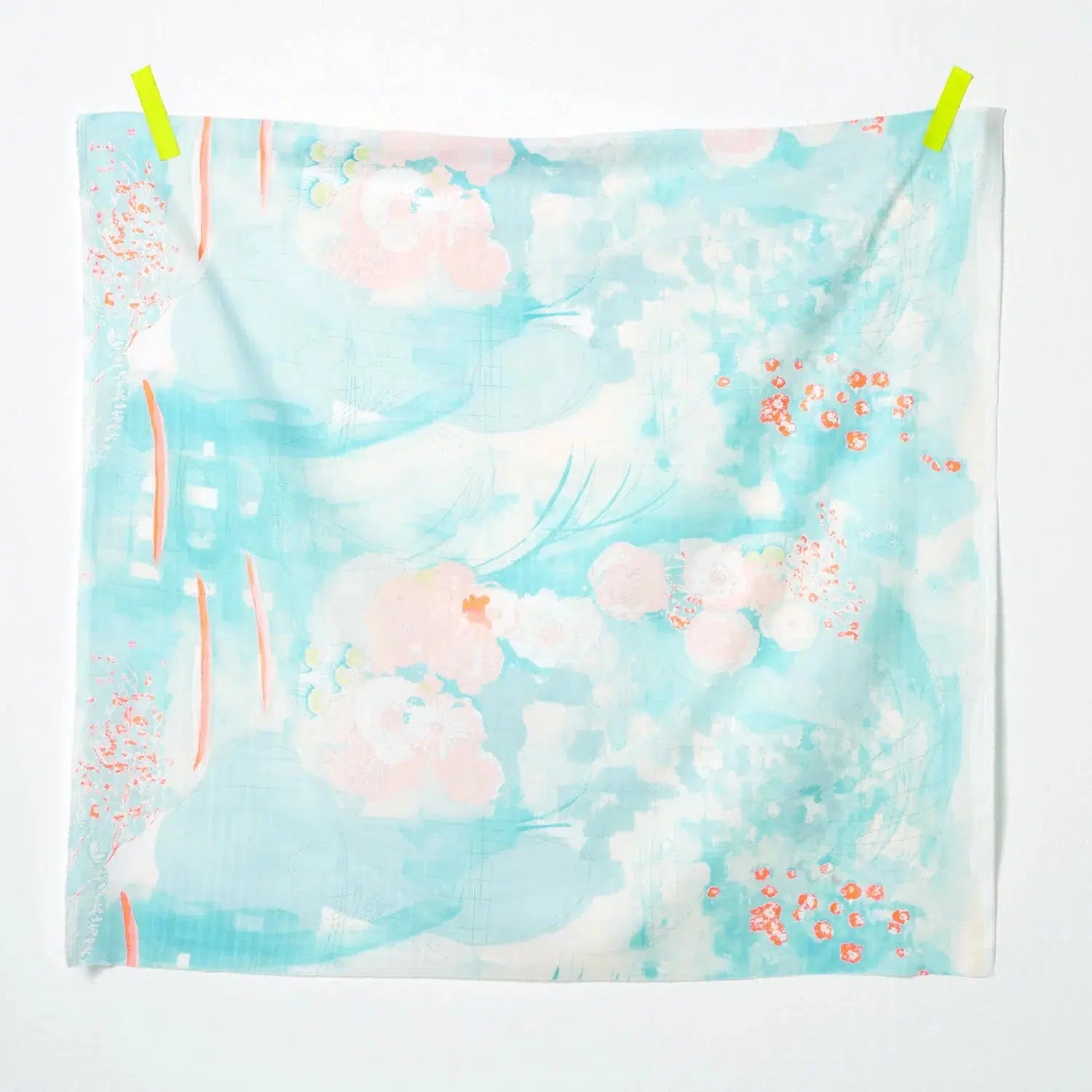 nani IRO-Komorebi Aqua Organic Cotton Double Gauze-fabric-gather here online