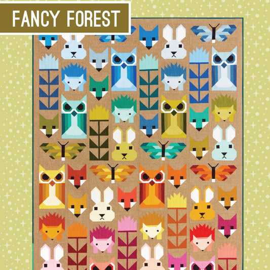 Elizabeth Hartman-Fancy Forest Quilt Pattern-quilting pattern-Default-gather here online