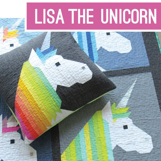 Elizabeth Hartman-Lisa the Unicorn Quilt Pattern-quilting pattern-Default-gather here online