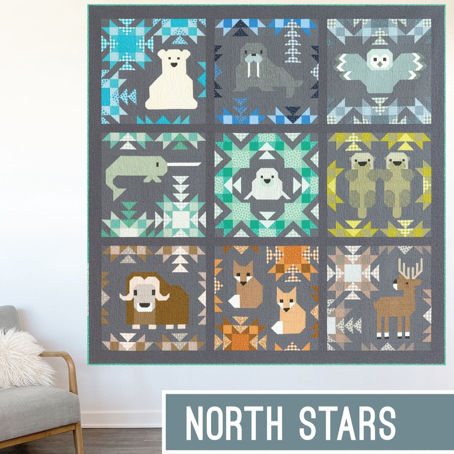 Elizabeth Hartman-North Stars Quilt Pattern by Elizabeth Hartman-quilting pattern-gather here online