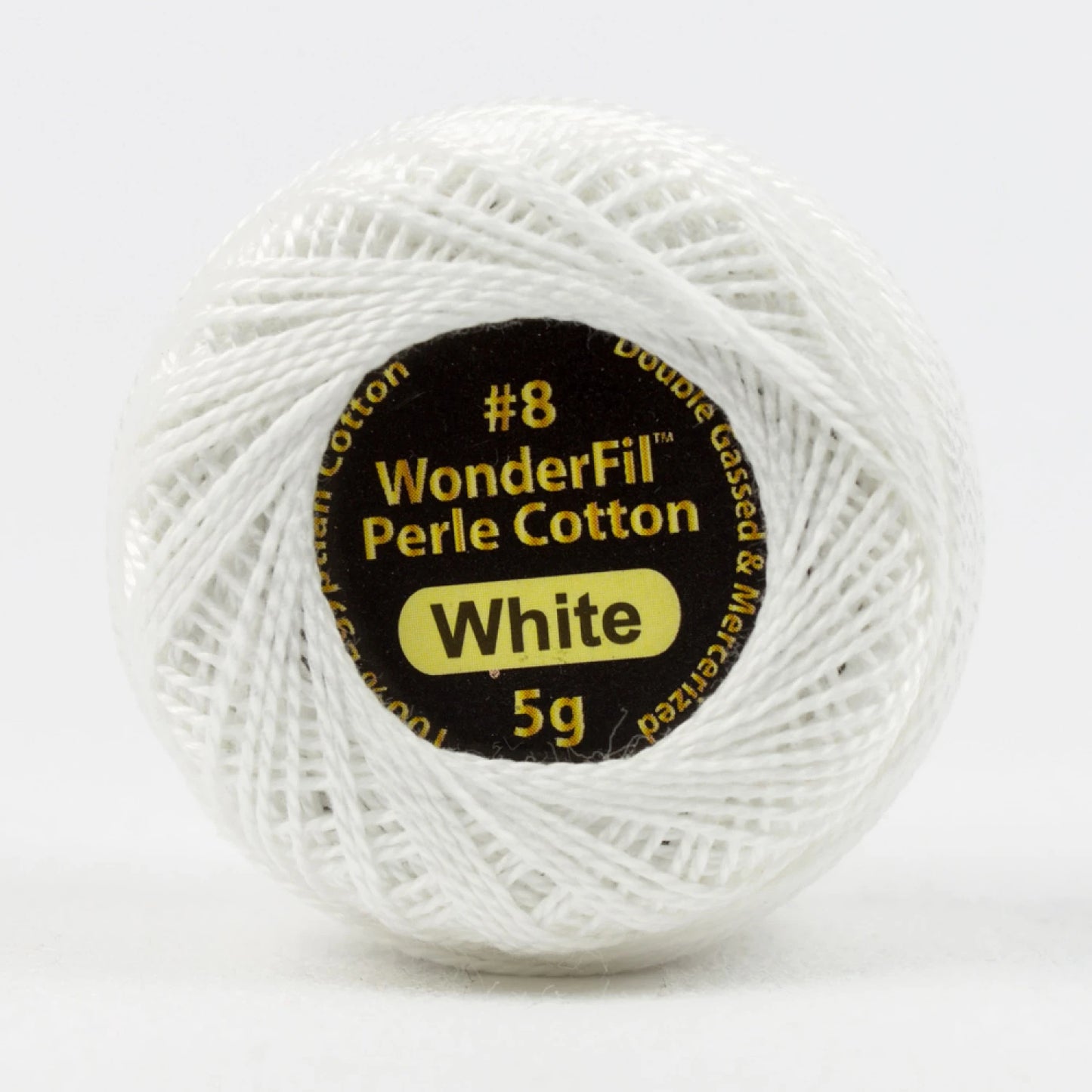 Wonderfil Threads-Eleganza 8wt Perle Cotton Solid-thread-100 White-gather here online