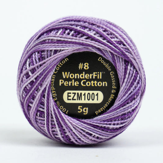 Wonderfil Threads-Eleganza 8wt Perle Cotton Variegated-thread-EZM1001 Wisteria-gather here online