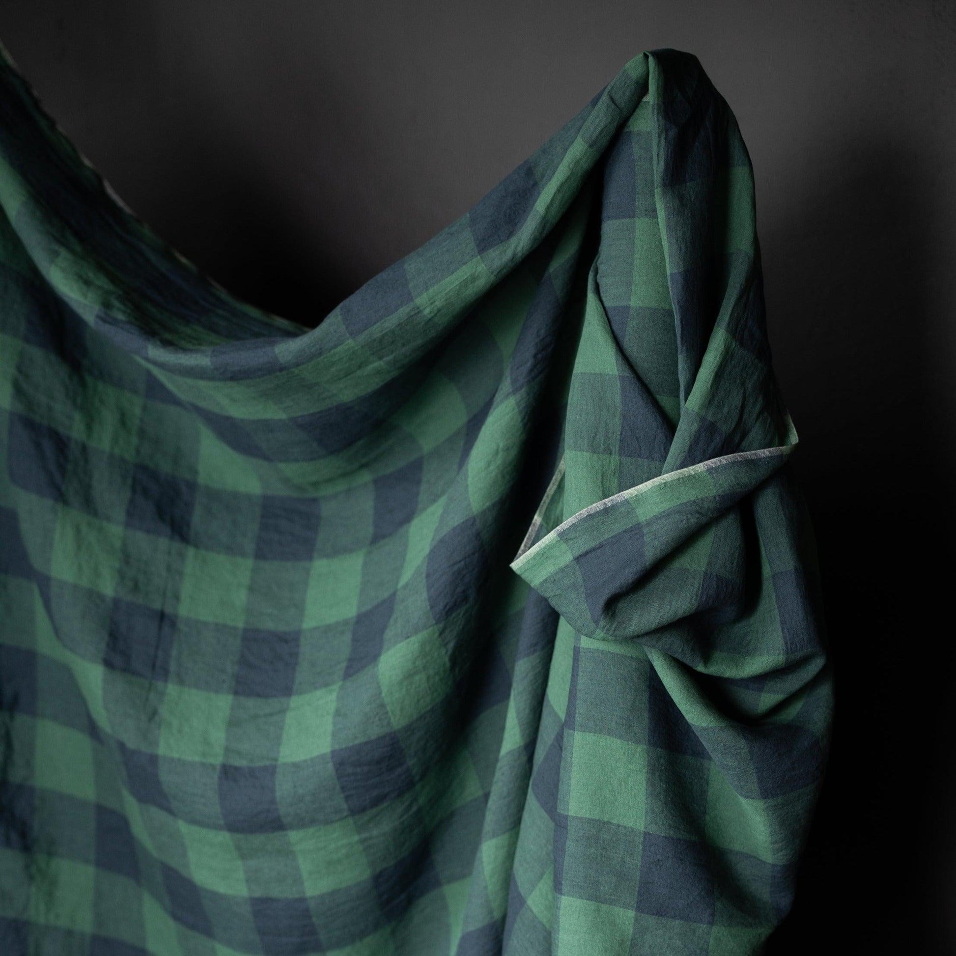 Merchant & Mills-Elba Gingham Laundered Linen-fabric-gather here online