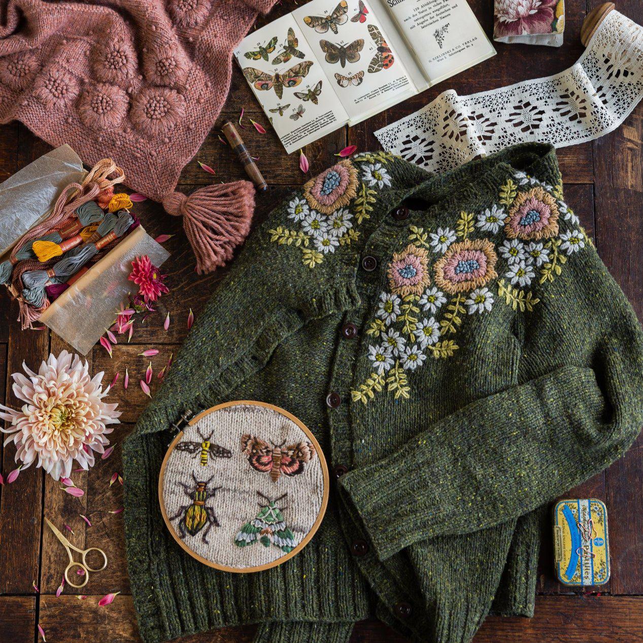 Laine-Embroidery on Knits-book-gather here online