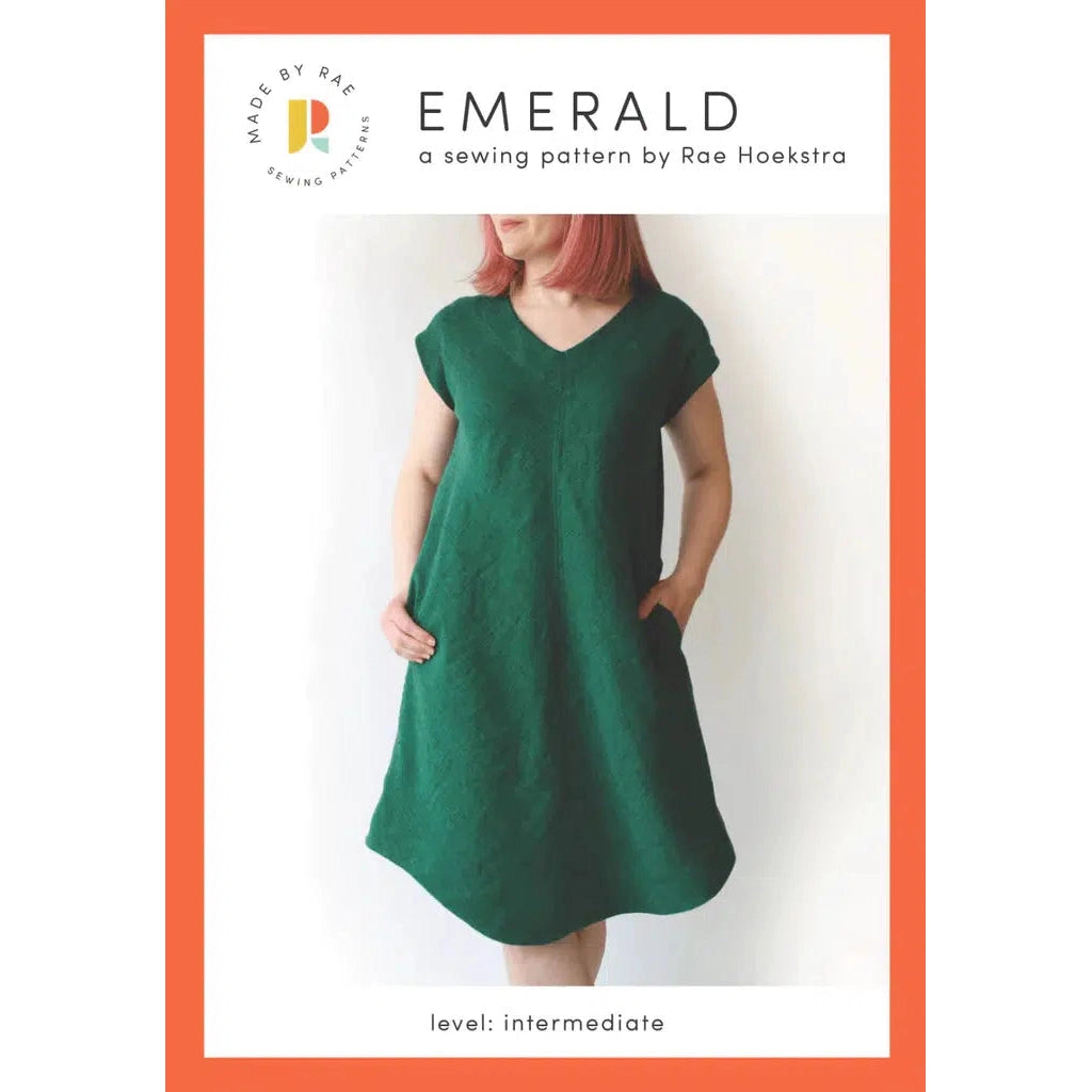 Made by rae-Emerald Dress Pattern-sewing pattern-gather here online