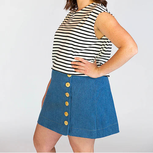 Chalk & Notch-Evelyn Skirt Pattern-sewing pattern-gather here online