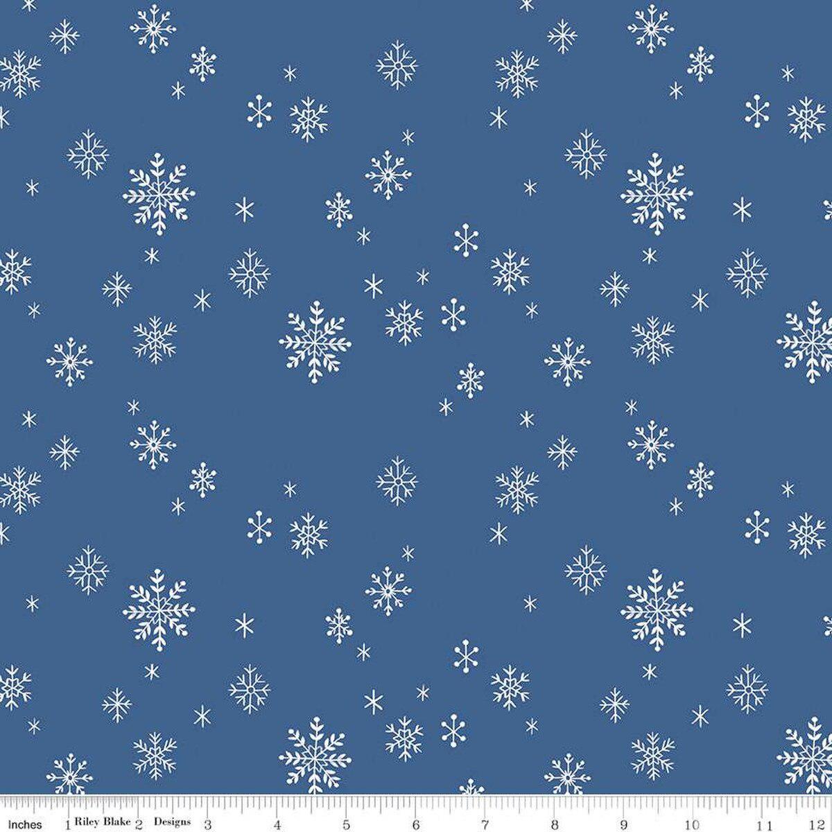 Riley Blake Designs-Let It Snow Ocean on Flannel-fabric-gather here online