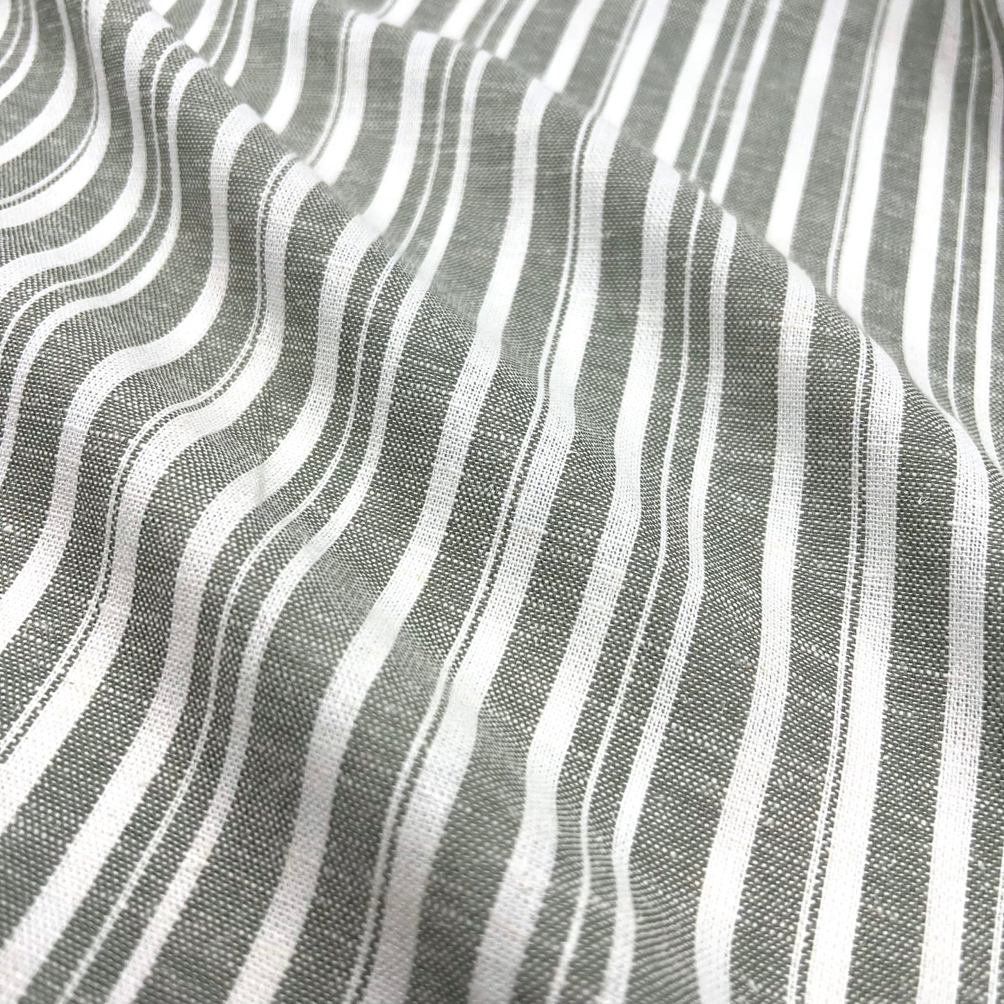 Coastal Stripe Linen Rayon - Sage