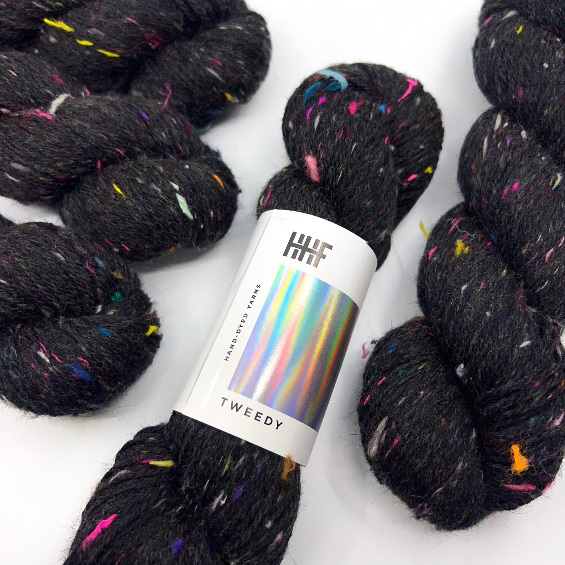 Hedgehog Fibres-Tweedy Noir-yarn-gather here online