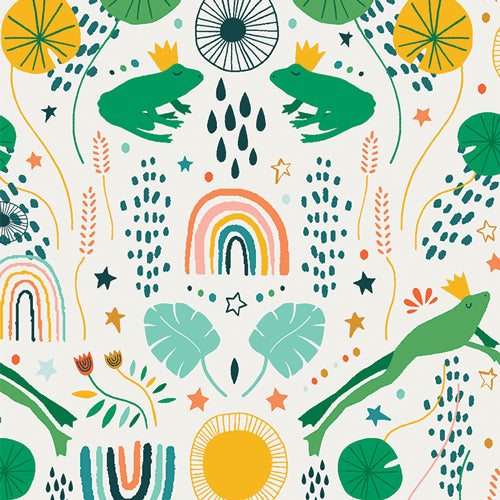 Art Gallery Fabrics-Frog Song Morning Flannel-fabric-gather here online