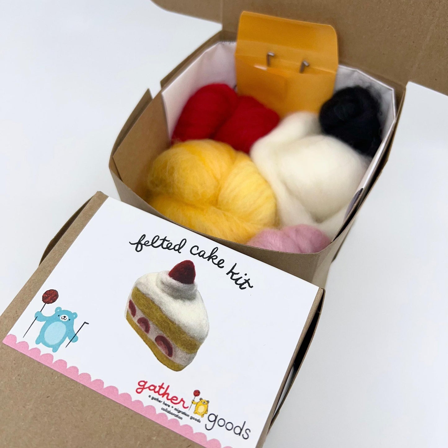 gather goods-Cake - Basic Needle Felting Kit-craft kit-gather here online