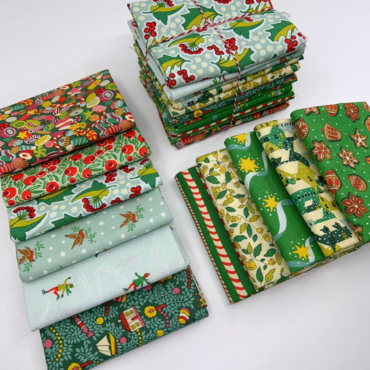 Riley Blake Designs-Fat Quarter Bundle of Festive Fair (11 Pieces)-fat quarters-gather here online