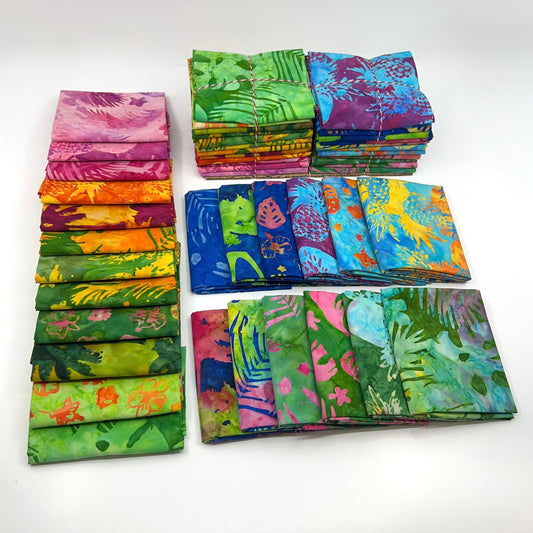 Fat Quarter Bundle of Artisan Batiks: Tropic Flora (24 Pieces)