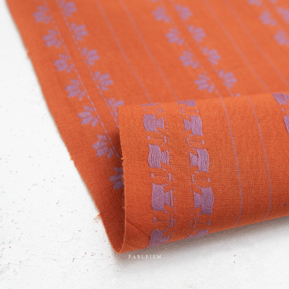 Fableism Supply Co-Deco Stripe in Spice-fabric-gather here online