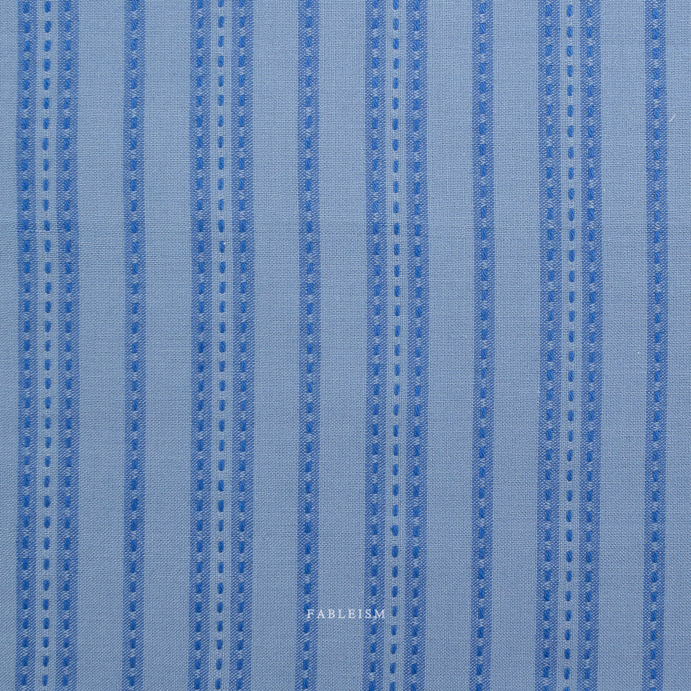 Fableism Supply Co-Stitch Stripe in Blue-fabric-gather here online