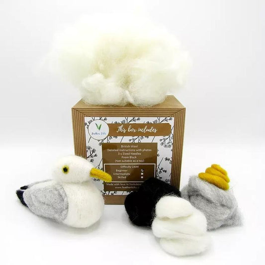 Feather Felts-Herring Gull Needle Felting Kit-craft kit-gather here online