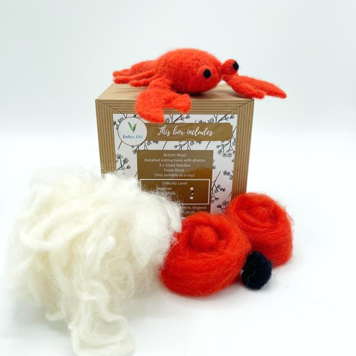 Feather Felts-Red Lobster Needle Felting Kit-craft kit-gather here online