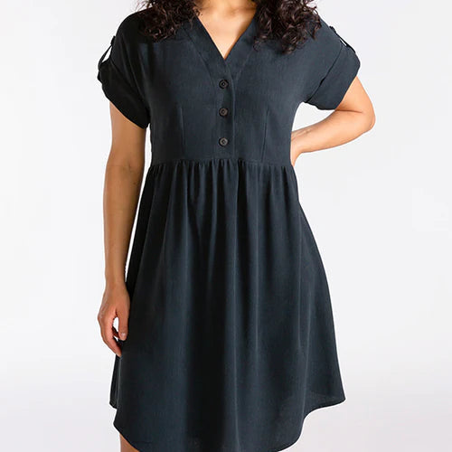 Chalk & Notch-Fringe Dress & Blouse Pattern-sewing pattern-gather here online