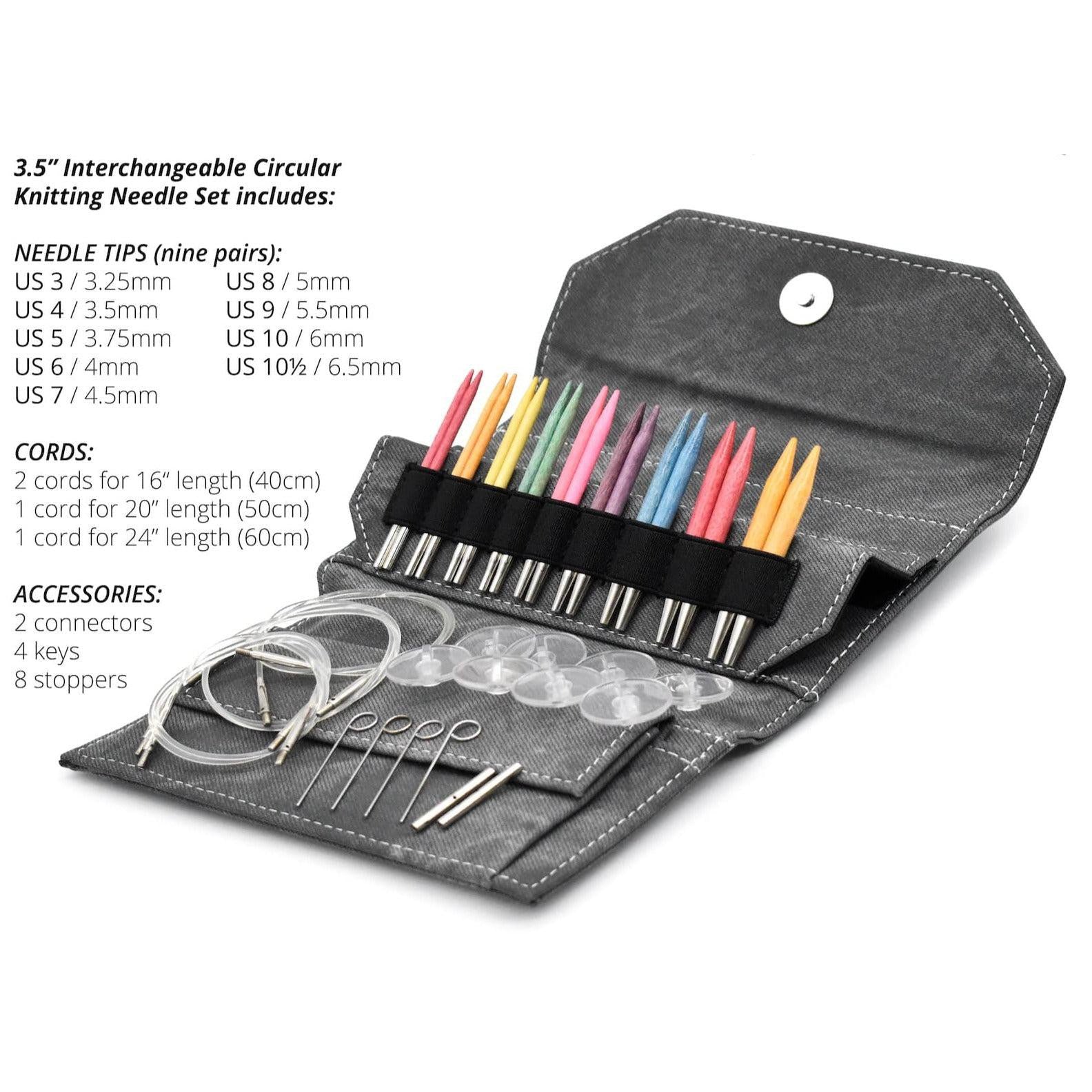 Lykke-Colour 3.5” Knitting Needle Set-knitting needles-gather here online