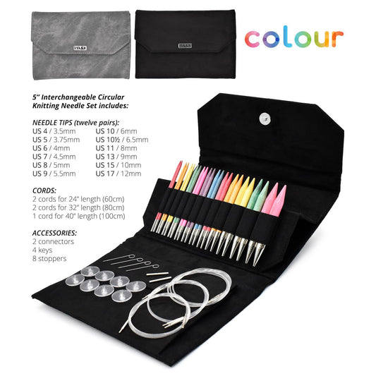 Lykke-Colour 5” Knitting Needle Set-knitting needles-gather here online